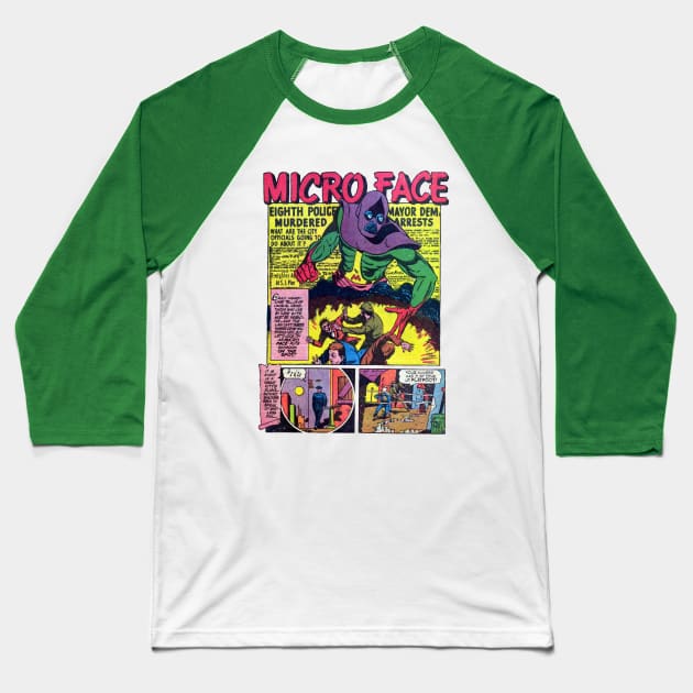 Micro Face Baseball T-Shirt by kg07_shirts